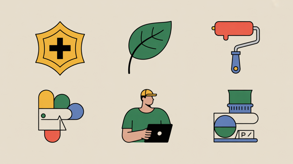 freepik colagem de 45 cones ou ilustraes que representem o 54873