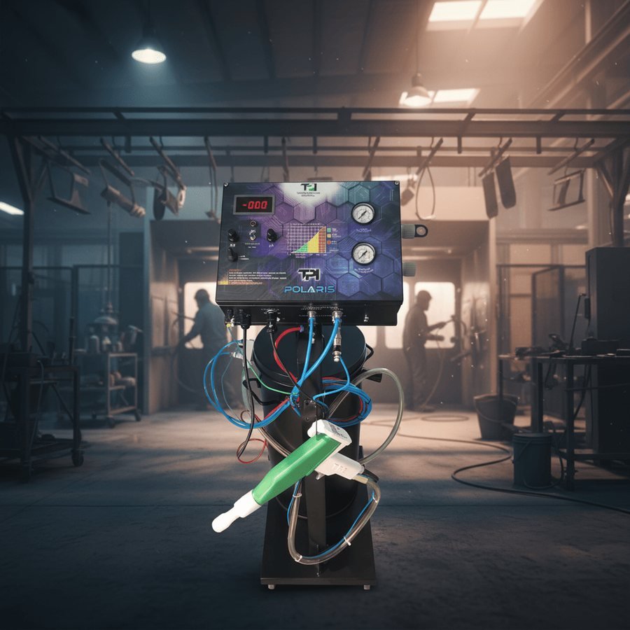 Pistolas manuais TPI Polaris e Sirius com suas unidades de controle